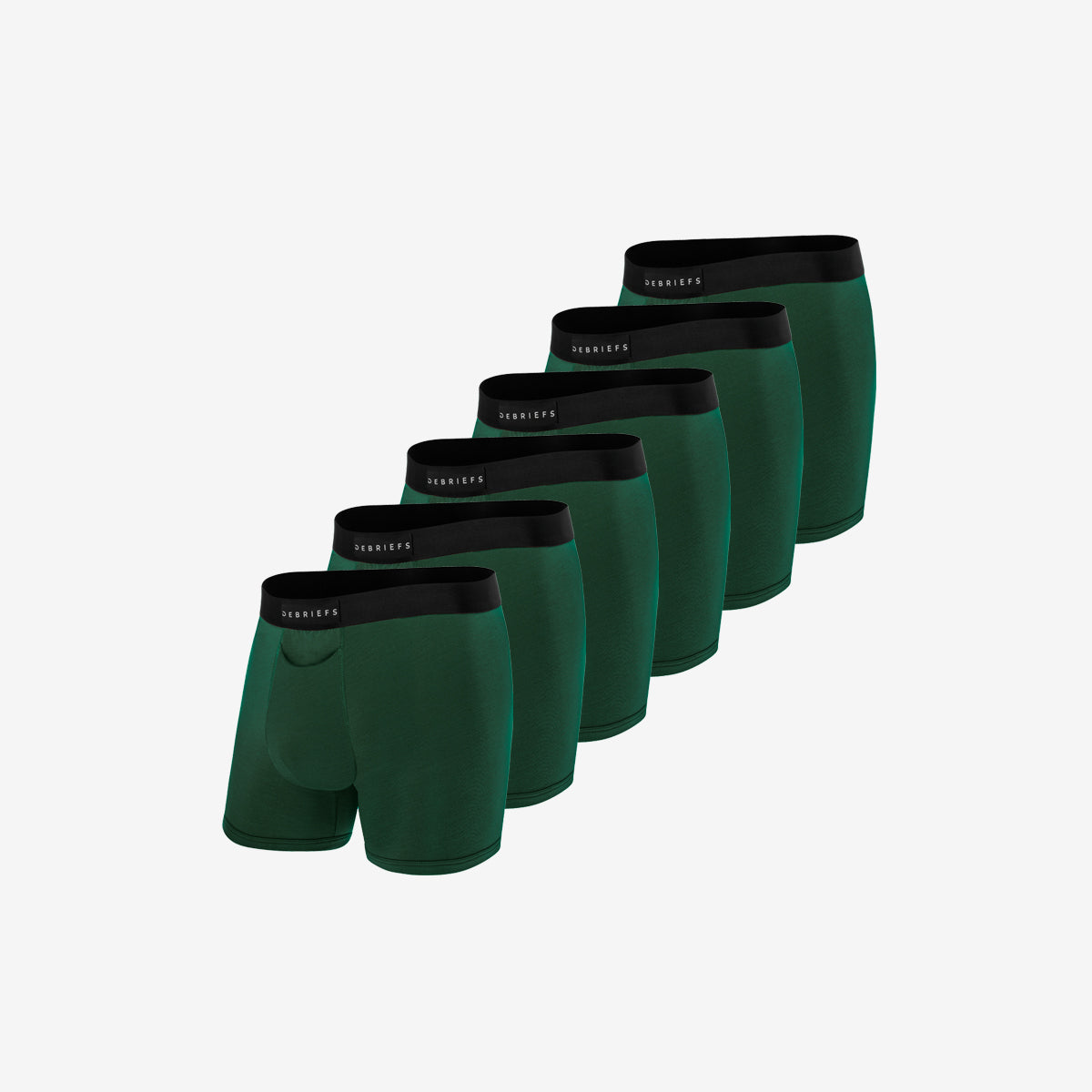 Mens Boxer Briefs Underwear Online 6 pack - Forest Green